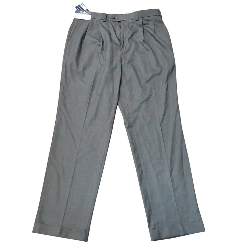 Ralph by Ralph Lauren Dress Pant Pleated Cuffed Business Career Gray 36 W x 32 L